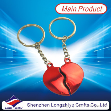 2013 New Custom Red Heart Couples Souvenir Best Friends Promotion Keyrings (LZY800025)